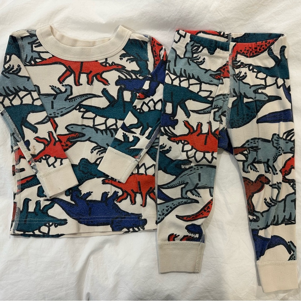 Hanna Andersson Dinosaur Print Toddler Pajamas (2T)